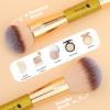 DUcare Foundation Powder Brush Double Ended Blush Makeup Brushes, Duo Bronzer Blush ideal for cream or powder view 4