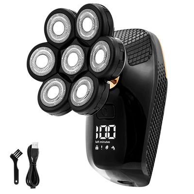 Electric Razor for Men, Shaver for Men 7D Independently 7 Cutter Floating Head Waterproof Electric Razor Multifunction USB Charge Trimmer for Men
