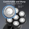 Electric Razor for Men, Shaver for Men 7D Independently 7 Cutter Floating Head Waterproof Electric Razor Multifunction USB Charge Trimmer for Men view 3