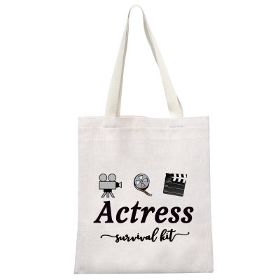 GJTIM Actress Gift Actress Survival Kit Theatre Acting Gift Zipper Pouch Funny Makeup Bag for Drama Student (Survival Kit Actress Tote)