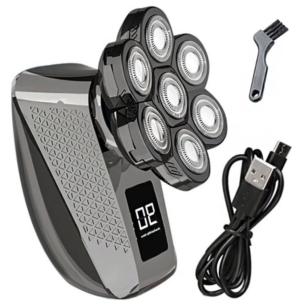 Electric Razor for Men, LCD 7 Blade Shaver Rechargeable Beard Shaved Electric Shaver Men Body Hair Trimmer Electric Shaver