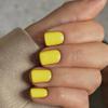 Short Press on Nails Square Yellow Set,Glazed Gel Nails Press on Acrylic Nail Pure Color Fake Short Nail Glue on Natural Petite False Nails Bright Stick on Nails 24 Pcs view 1