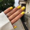 Short Press on Nails Square Yellow Set,Glazed Gel Nails Press on Acrylic Nail Pure Color Fake Short Nail Glue on Natural Petite False Nails Bright Stick on Nails 24 Pcs view 3