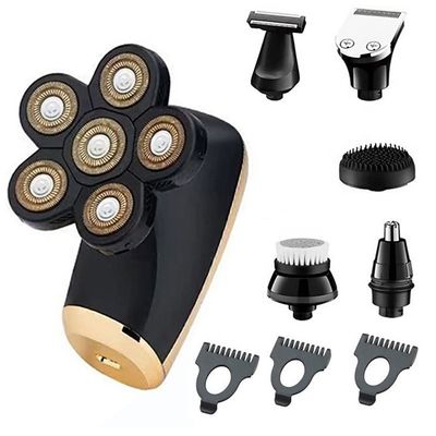 Electric Razor for Men, Waterproof 6in1 Powerful LCD Display Electric Shaver Beard Hair Trimmer for Men Electric Razor Bald Shaving Machine Face Body