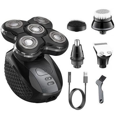 Electric Razor for Men, Rechargeable 5 In 1 Pro Head Shaver Electric Body/beard/hair Trimmer Electric Razor For Men Grooming Balds Shaving Machine Wet Dry