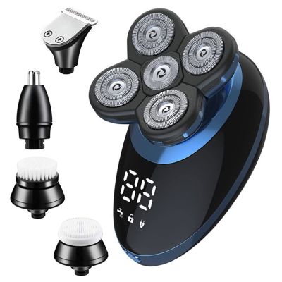 Electric Razor for Men, All In One Grooming Kit Facial Body Electric Shaver Hair Trimmer Beard Electric Razor For Men Bald Shaving Machine LCD Display