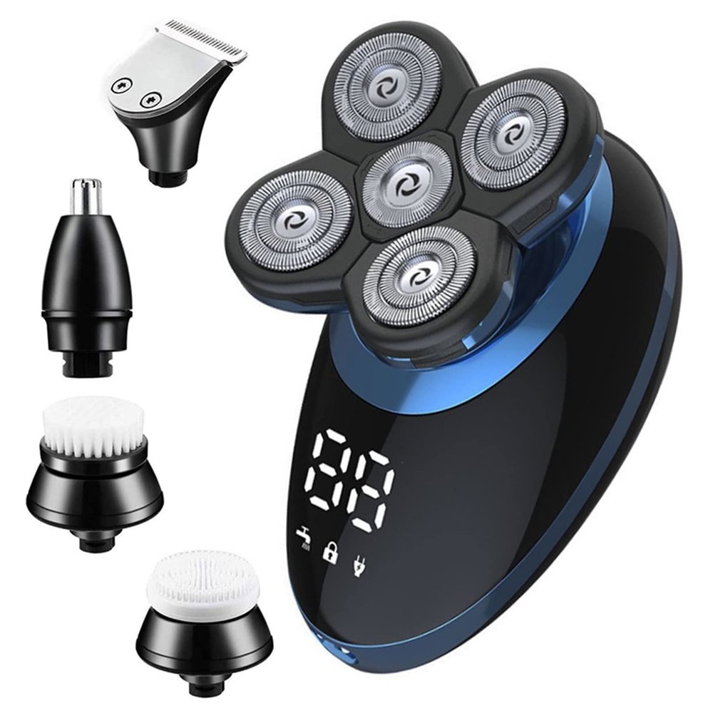 Electric Razor for Men, All In One Grooming Kit Facial Body Electric Shaver Hair Trimmer Beard Electric Razor For Men Bald Shaving Machine LCD Display