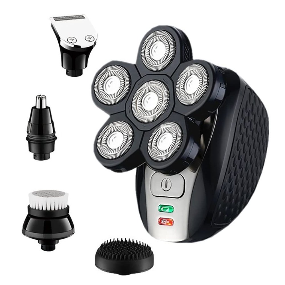 Electric Razor for Men, 5 In 1 Grooming Kit Wet And Dry Electric Shaver Beard Trimer Hair Trimmer Electric Razor Rechargeable Bald Shaving Machine