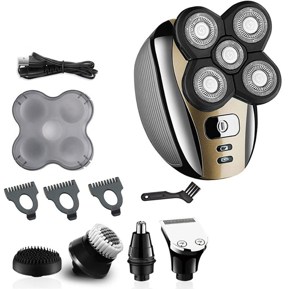 Electric Razor for Men, Multifunctional Grooming Kit Electric Shaver Wet Dry For Men Electric Razor Rechargeable Bald Head Shaving Machine Beard Trimmer