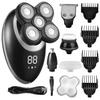 Electric Razor for Men, 5 in 1 Electric Shaver for Men Beard Hair Trimmer Electric Razor 5D Floating Five Blade Heads Electric Nose Hair Trimmer LCD Display ( Color : Silver ) view 1