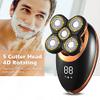 Electric Razor for Men, 5 in 1 Electric Shaver for Men Beard Hair Trimmer Electric Razor 5D Floating Five Blade Heads Electric Nose Hair Trimmer LCD Display ( Color : Silver ) view 4