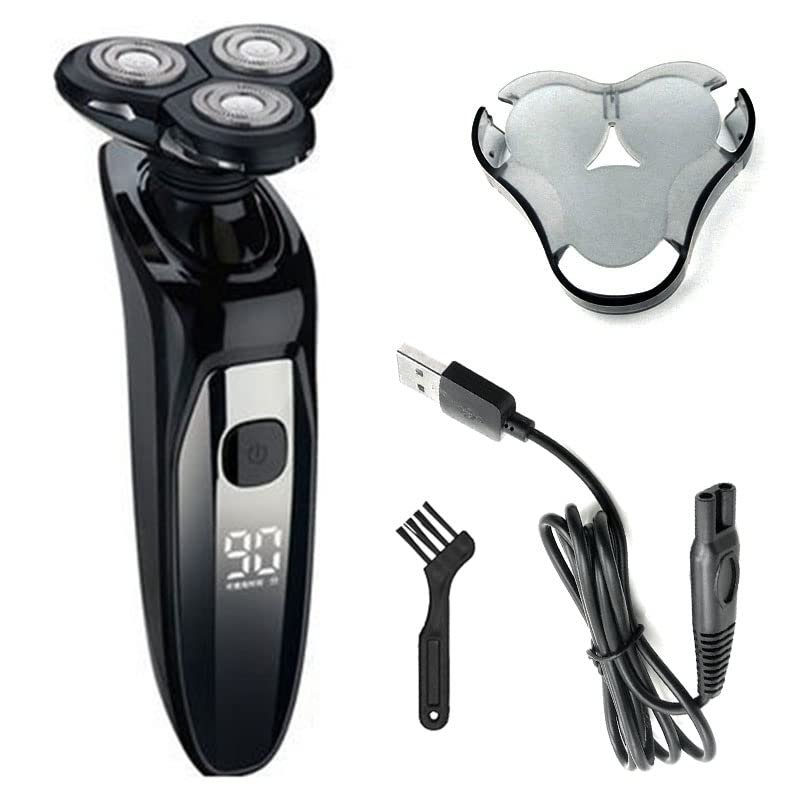 Electric Razor for Men, LCD Display Waterproof Electric Shaver for Men Wet Dry Beard Electric Razor Facial Shaving Machine Rechargeable