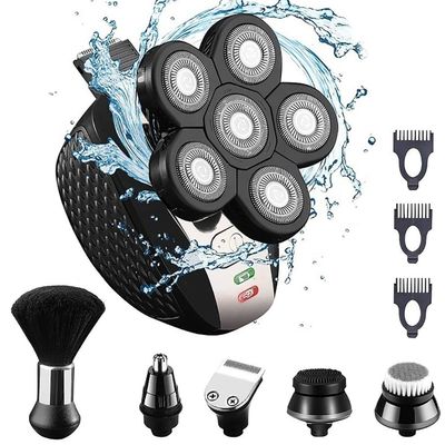 Electric Razor for Men, 6 in 1 Multifunction Rechargeable Electric Men Electric Shaver 6D Floating Heads Bald Head Shaver for Men