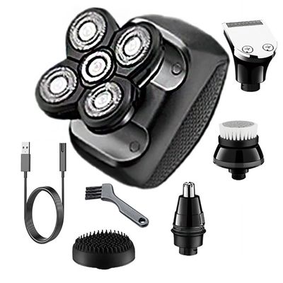 Electric Razor for Men, 5 in 1 Waterproof Facial Body Grooming Set Powerful Electric Shaver for Men Hair Trimmer Beard Electric Razor Bald Shaving Machine