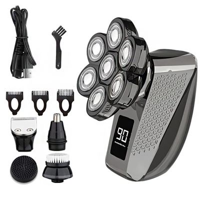 Electric Razor for Men, Powerful 7-blade Shaving Machine Rechargeable Beard Head Electric Shaver For Men Body Hair Trimmer Beard Grooming Electric Razor