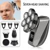 Electric Razor for Men, Powerful 7-blade Shaving Machine Rechargeable Beard Head Electric Shaver For Men Body Hair Trimmer Beard Grooming Electric Razor view 2