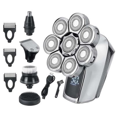 Electric Razor for Men, 5 in 1 Men's 8-Blade Head Multi Grooming Kit Digital Display Electric Shaver Hair Trimmer Beard Rlectric Razor Wet Dry Men Facial Shaving Machine