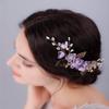 Sither Flower Hair Clip for Wedding - Purple Hair Comb for Women - Hair Accessory for Bride - Wedding Party Prom Gift view 4