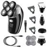Electric Razor for Men, 5 in 1 Digital Display Wet Dry Electric Shaver Bald Shaving Machine Men Beard Hair Trimmer Body Facial Electric Razor Rechargeable view 1