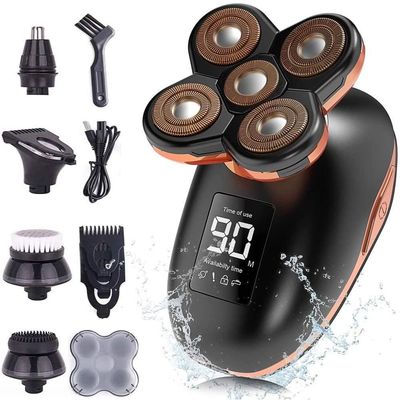 Electric Razor for Men, 5D Floating Electric Shaver for Men 5 in 1 Shavers Beard Hair Trimmer Grooming Kit LED Display USB Rechargeable Portable Shaver