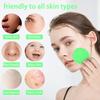 Spunspon 100-Count Facial Sponges Compressed Natural Cellulose Sponge Round Shape Face Sponge for Face Cleansing Exfoliating and Makeup Removal, Green view 2