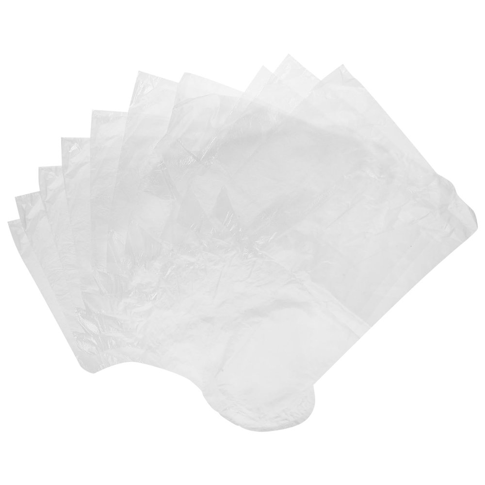 GLEAVI Disposable Clear Plastic Foot Covers 200Pcs Non-Skid Moisturizer Socks for Spa Pedicure Soft Plastic Feet Coverings for Home Use