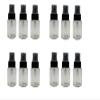 Natural Farms 1 oz Clear Boston BPA FREE Bottles - 12 Pack Empty Refillable Containers - Essential Oils Cleaning Products - Aromatherapy | Black Fine Mist Sprayers - Made in the USA view 1