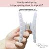 Parcelona French Flat Salon Style Medium 3 1/4" Celluloid Set of 2 Covered Spring No Slip Grip Jaw Hair Claw Durable Styling Paris Hair Accessories Women Strong Hold Girls Hair Claw Clips, Made in France (Pink-White) view 4
