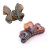 Parcelona French Small Shell 1 3/4" Celluloid Acetate Set of 2 Love Hearts Hair Clip Butterfly Hair Claw Strong Hold No Slip Grip Women Hair Accessories, Made in France view 1