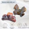Parcelona French Small Shell 1 3/4" Celluloid Acetate Set of 2 Love Hearts Hair Clip Butterfly Hair Claw Strong Hold No Slip Grip Women Hair Accessories, Made in France view 2
