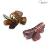 Parcelona French Small Shell 1 3/4" Celluloid Acetate Set of 2 Love Hearts Hair Clip Butterfly Hair Claw Strong Hold No Slip Grip Women Hair Accessories, Made in France view 4