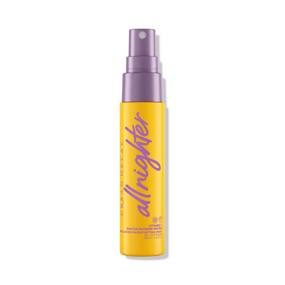 Urban Decay All Nighter Vitamin C Hydrating Makeup Setting Spray for Face (Travel Size), Transfer-Resistant, Waterproof, 16 HR Wear, Vitamin C & Cactus Flower Water, Illuminated Finish - 4 fl oz