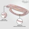 Parcelona French Plain Oval Small Celluloid Metal Free Hair Barrette Clips Women Hair Accessories, Made in France (Tortoise Shell and Blush Pink 3 1/4" 2 Pcs) view 3