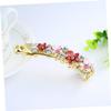 BIUDECO 4pcs Flower Fashion Banana Hair Clip Ponytail Holder for Women Crystal Design Long Hair Clip Non Slip Grip view 2