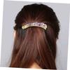 BIUDECO 4pcs Flower Fashion Banana Hair Clip Ponytail Holder for Women Crystal Design Long Hair Clip Non Slip Grip view 3
