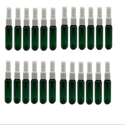 Natural Farms 1 oz Green Boston BPA FREE Bottles - 24 Pack Empty Refillable Containers - Essential Oils Cleaning Products - Aromatherapy | White Fine Mist Sprayers - Made in the USA