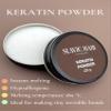 0.9 OZ Italian Keratin Glue for Hair Extensions Hot Fusion Flat/Nail/U/I Tip Powder (Transparent / White) view 2