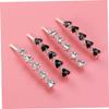 BIUDECO Fashion Rhinestone Hair Barrettes Shiny Diamond Crystal Triangle Hair Clip Clamp Set of 4 for Girls Women view 2