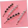 BIUDECO Fashion Rhinestone Hair Barrettes Shiny Diamond Crystal Triangle Hair Clip Clamp Set of 4 for Girls Women view 4