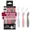 JAPONESQUE Mini Touch Up Razors - Travel Size Dermaplaning Tool Set - 3 Piece Mini Travel Razor Kit, One Blade Fixed Dermaplane Razor For Women view 1