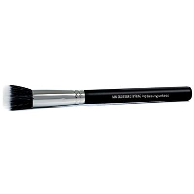 Beauty Junkees Small Stippling Brush Makeup - Duo Fiber Stipple Brush for Foundation Brush for Liquid Makeup, Blending Brush