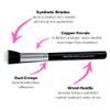 Beauty Junkees Small Stippling Brush Makeup - Duo Fiber Stipple Brush for Foundation Brush for Liquid Makeup, Blending Brush view 2