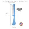 The Hair Doctor Handle Comb with silky smooth rotating teeth reduces hair breakage and hair loss (22 Stainless Teeth, Ice Blue) view 3