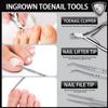 Teenitor Ingrown Toenail Tool, Pedicure Tools for Feet, Stainless Steel Ingrown Toenail Clippers, Ingrown Toenail File and Lifters view 3