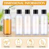 50 Piece 3.4 oz Travel Bottles with Flip Cap Plastic Empty Bottles Refillable Flip Cover Dispensing Squeeze containers with 2 Funnels Portable Refillable Containers for Travel Liquid(Clear, Black) view 2