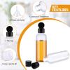 50 Piece 3.4 oz Travel Bottles with Flip Cap Plastic Empty Bottles Refillable Flip Cover Dispensing Squeeze containers with 2 Funnels Portable Refillable Containers for Travel Liquid(Clear, Black) view 3
