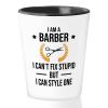 Flairy Land Barber Shot Glass 1.5oz - Barber can style - Hair Cutting Men Comb Salon Scissors Conditioner Blonde Hair Styling view 1