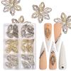 BAIYIYI 30Pcs Drop Shaped Nail Charms 3D Drop-shaped Nail Rhinestones Glitter Nail Gem Gold Sliver AB Nail Art Charms for Girl Women DIY Nail Art Craft Decoration view 1