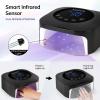 UV Light for Nails, Lavinda UV Nail Lamp 54W Rechargeable Nail Dryer Gel Polish Light with Large Touch Display, Professional Fast Curing Lamp with 4 Timer Setting Auto Sensor for Salon & Home view 4