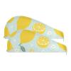 Bolaz Lemon on Light Blue Background Hair Towel 2 Pack, Super Absorbent Hair Drying Towel Quick Dry Hair Turbans Head Towel with Button Twisty Wrap for Women Girls view 2